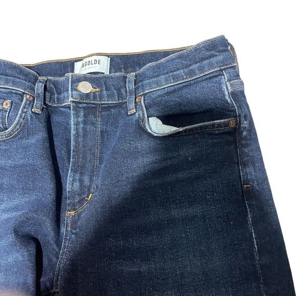 Agolde Sophie Mid Rise Skinny Cropped Jeans Dark Wash Size 27 Style A018-1256 - Picture 6 of 9